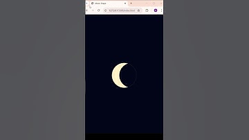 🌙 Create a Beautiful Moon Shape using Only HTML & CSS