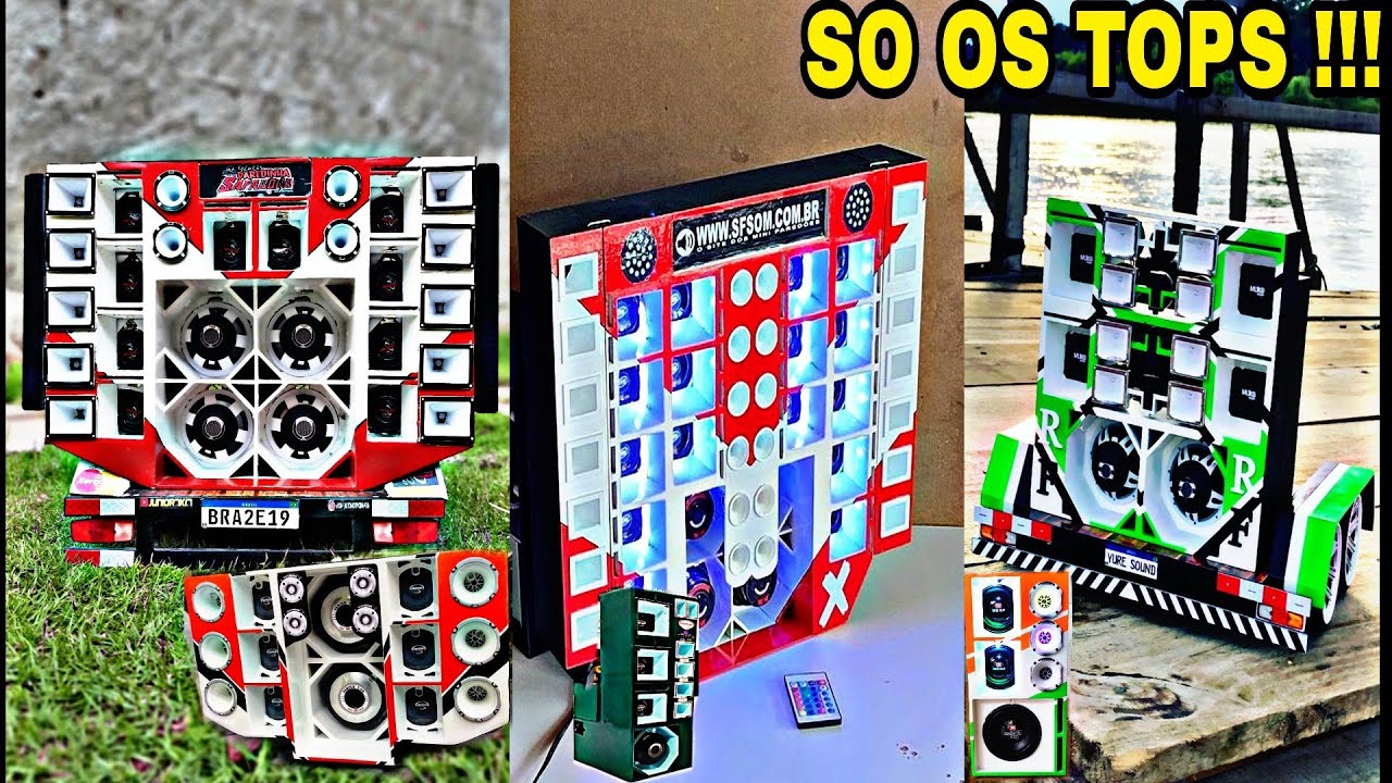 Mini paredão ☘️💥🎶🔊 TOP MINIATURA COM SOM