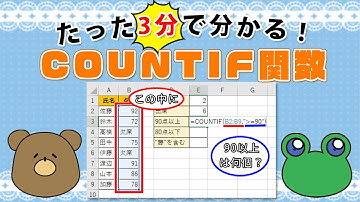 【エクセル】COUNTIF関数、超基本編！使い方を解説
