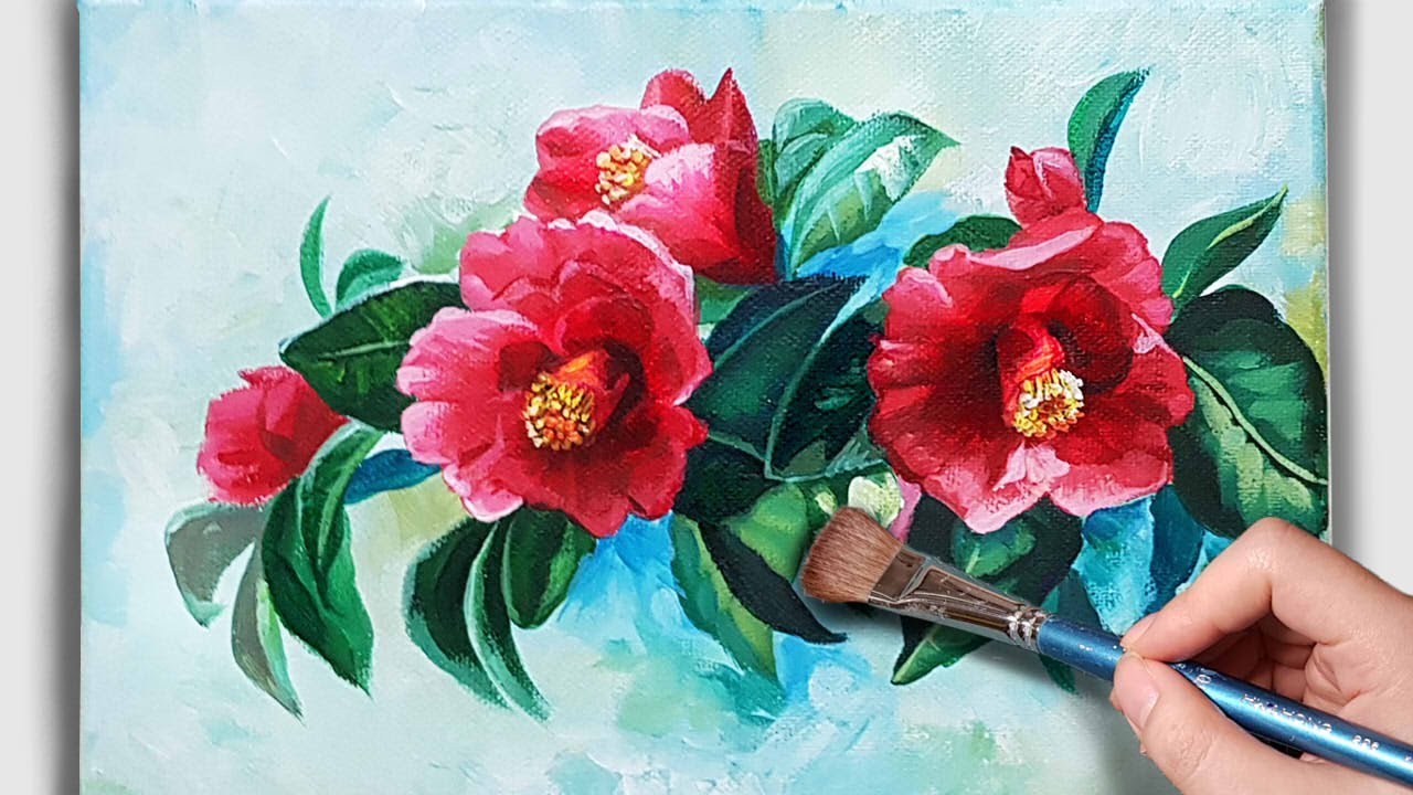 Easy Flowers Acrylic Painting Tutorial For Beginner How To Maxresdefault