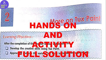 MORE ON TUX PAINT | DAV | CLASS 4 | COMPUTER | CHAPTER 2 | HANDS ON ACTIVITY | SOLUTION | #dav