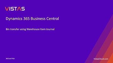 Dynamics 365 Business Central -  Bin transfer using Warehouse Item Journal