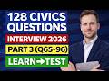 🦅 128 Civics Questions for U.S. Citizenship Interview 2026 – Both learn and test (Q65-96)