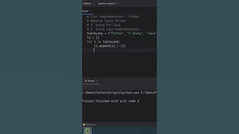 Reverse String using List Comprehensions #shorts #shortsvideo