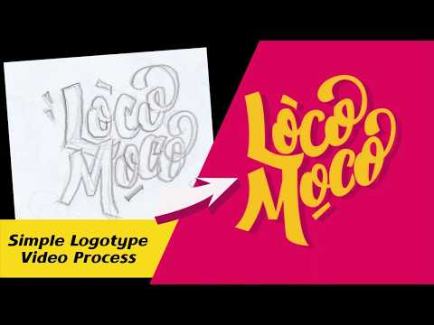 Simple video process of logotype design