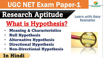 Hypothesis in Research ll Meaning, Characteristics, Sources and Types ll M.Ed ll UGC NET Exam
