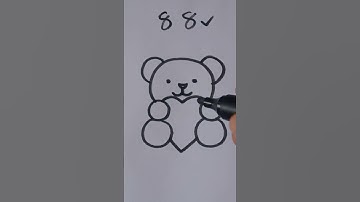 How to draw a Teddy Bear drawing 🐻 easy way