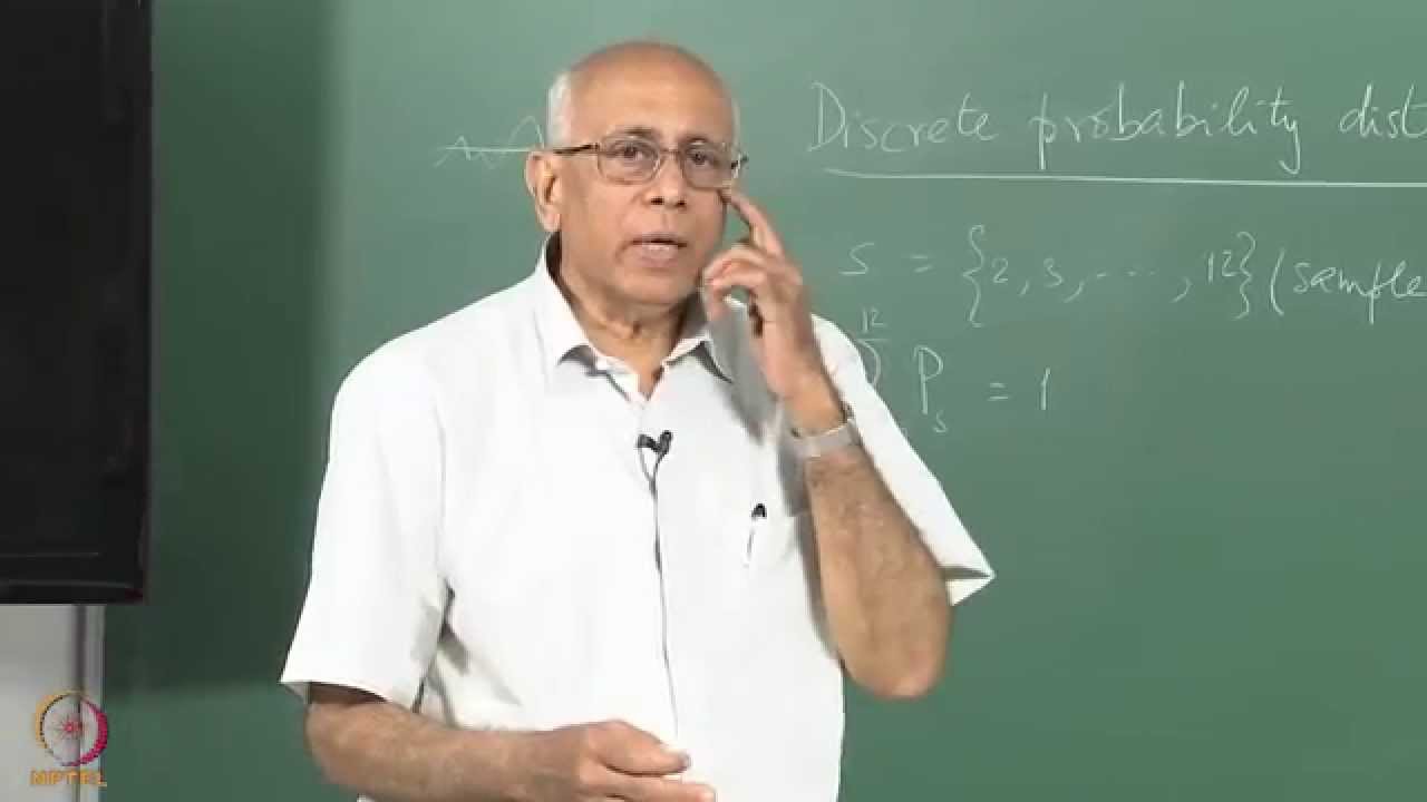 Mod-01 Lec-01 Discrete probability distributions (Part 1)