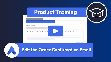 Edit the Order Confirmation Email