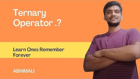 Ternary Operator .? |JavaMaster|Java|AbhishekMali|