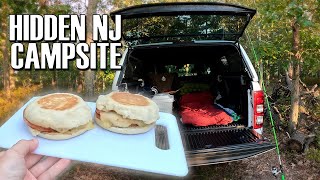 Hidden Campsite in NJ - Solo Camp & Cook in my Truck
