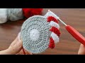 How to make a very beautiful crochet coaster model ? ✔ Çok güzel tığ işi bardak altlığı supla yapımı