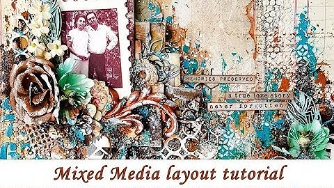 Mixed media layout tutorial for 7 Dots Studio