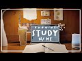 real time evening study with me // 1.5 hours, no music // white noise, writing, typing, etc.