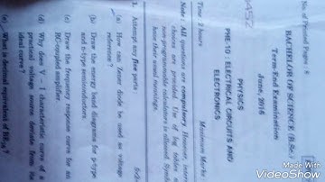 Ignou paper question paper phe10 Electrical circuits and Electronics