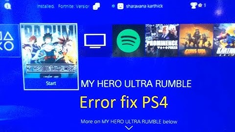 How to fix My Hero Ultra Rumble error in PS4