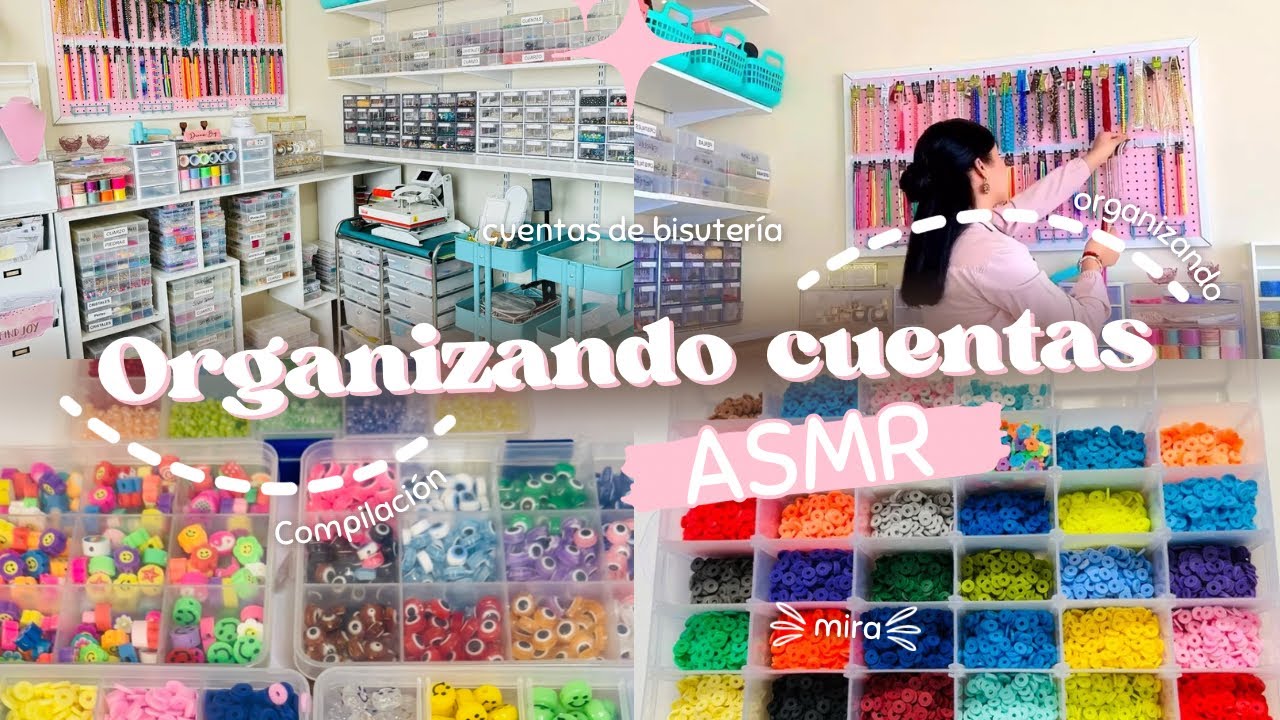 Relájate organizando cuentas para bisutería| ASMR  🫶🏻🌸