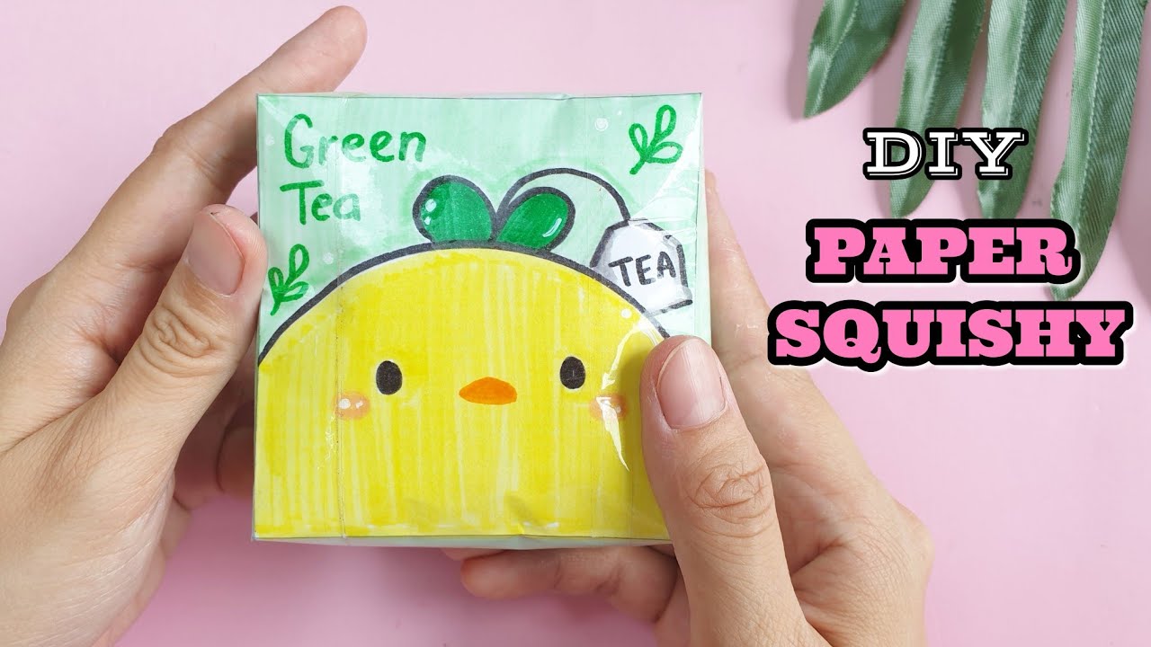 [PAPER SQUISHY] Cách làm SQUISHY 3D đơn giản|Làm Squishy GREEN TEA| Diy ...