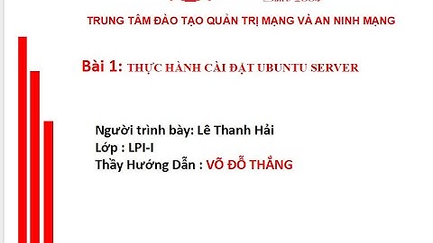 Linux-I : Bài 1 - Cài đặt Ubuntu Server và phân vùng LVM