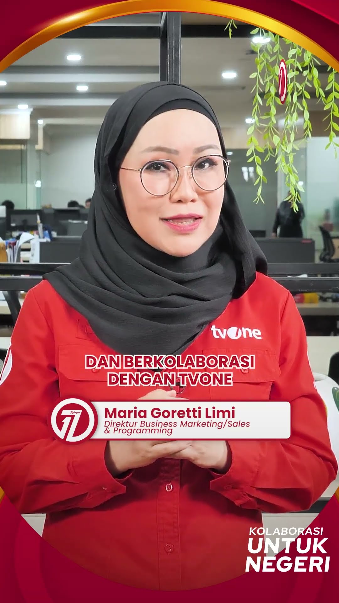 Ucapan HUT ke-17 tvOne dari Direktur Business Marketing Sales \u0026 Programming, Maria Goretti Limi