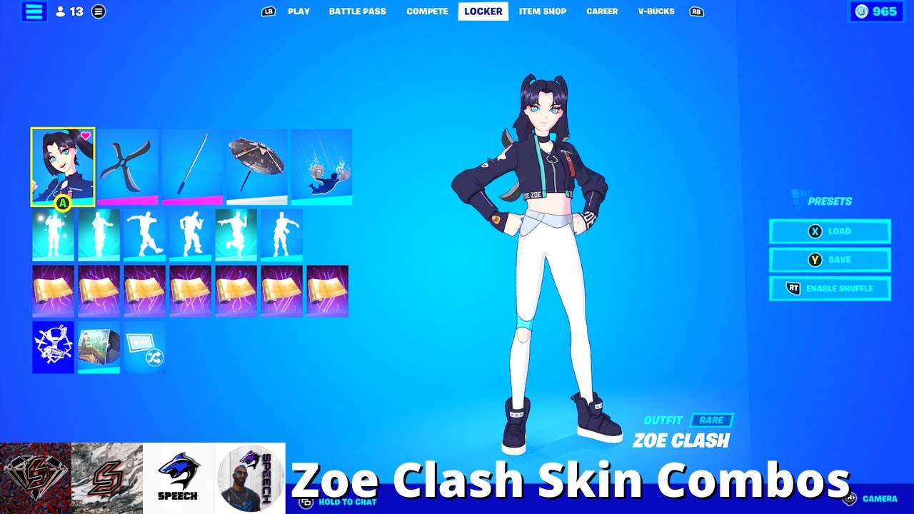 Zoe Clash Skin Combos (Fortnite Battle Royale) YouTube Zoe Clash Skin Combos (Fortnite Battle Royale) YouTube