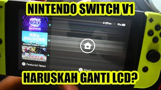 Nintendo Switch lcd bergaris | rusak hardware!?