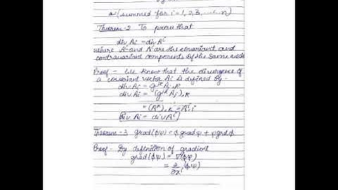 Gradient, Divergence and curl in tensors || Bsc 3 ||