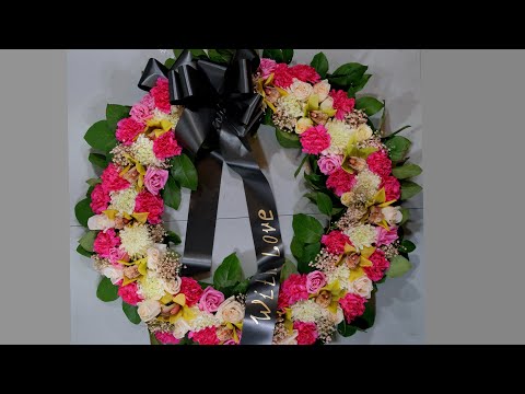 How to make standing wreath with mixed flowers