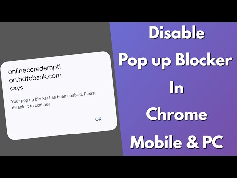 Your Pop up Blocker Has Been Enabled Please Disable It To Continue Google chrome PC & Mobile @Teconz