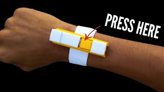 Paper Wrist Gun Making that shoots paper bullets | Paper gun watch |