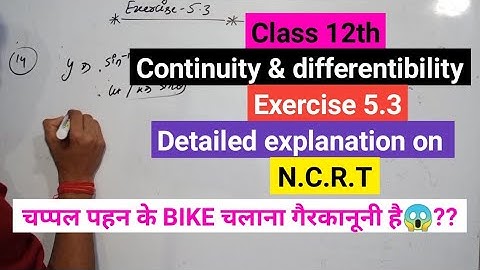 Class 12 Math Chapter 5  Exercise 5.3 solution(11-15) Derivatives of inverse trigonometric functions