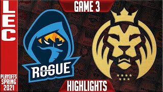 RGE vs MAD Highlights Game 3 | LEC Spring 2021 Round 1 | Rogue vs MAD Lions