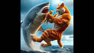 Daddy Meow Meow Fight Sharks #meow #cat #funny #animals #cats #kitten #unstoppable
