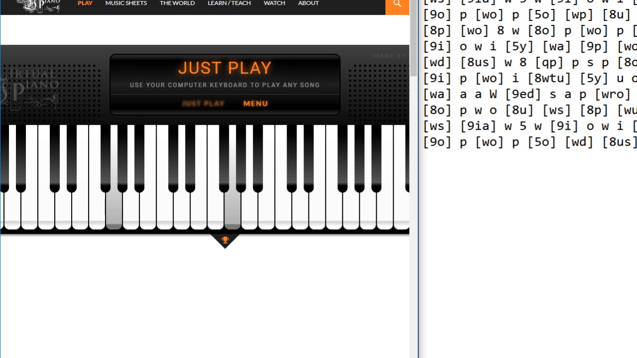 Virtual Piano Music Sheets For Roblox Hack De Robux Promo Code