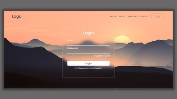 How to Create Background Blur Login Page Backdrop Filter Using HTML & CSS | #login_form #html #css