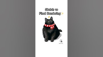 Sketch vs Final Rendering✨ #rendering #digitalart #arttrend #shorts