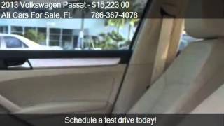 2013 Volkswagen Pat Se 4Dr Sedan 5M For Sale In Weston, F