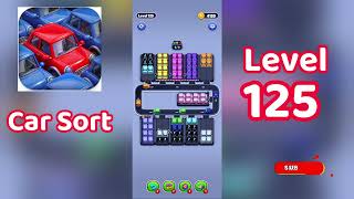Car Sort Color Puzzle Level 125 Walkthrough 🚗🎨 | Mini Boss