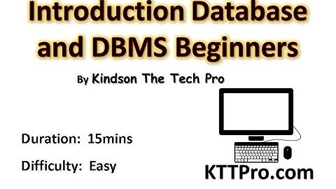 Databases and Database Management Systems for Beginners - Lectures