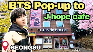 Walking from BTS 'MONOCHROME' POP-UP to J-HOPE ARMY cafe! 💜