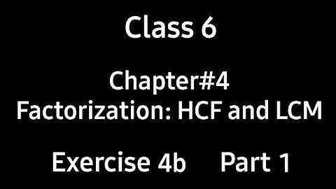 Factorization:HCF & LCM | Chap:4 | Ex-4b | Part1 | Class 6 | Countdown | Maths | by Ms. Hiba