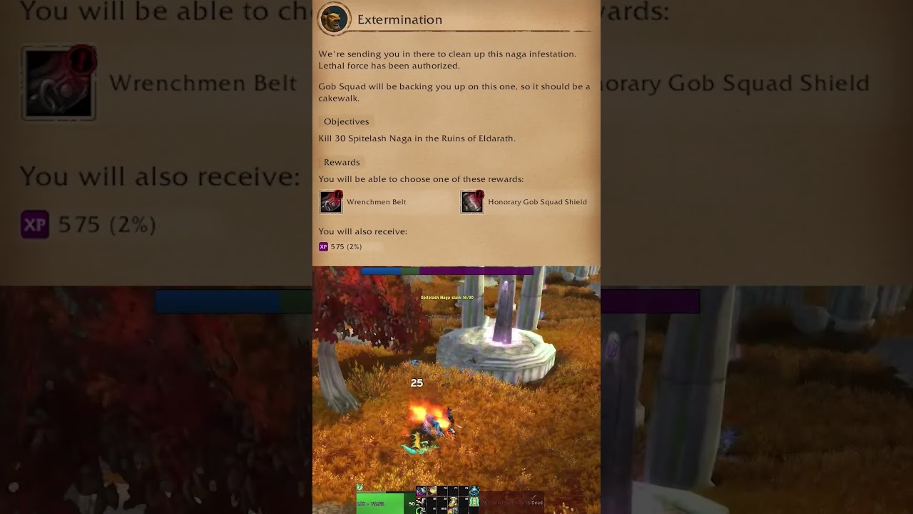 Classic World of Warcraft Revamped Azshara Quest #90 Extermination 