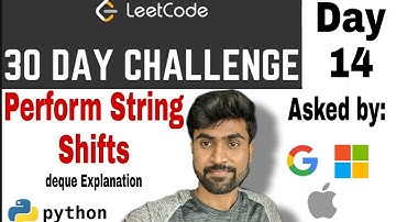 Perform string shifts - Amazon and Google Interview question | leetcode - python solution