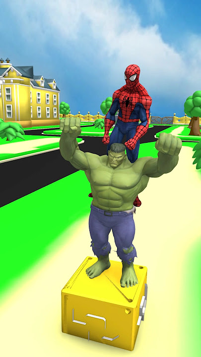 Hulk fly in Air with spiderman Evolution Avengers #spiderman #Avengers #sirenhead #gta