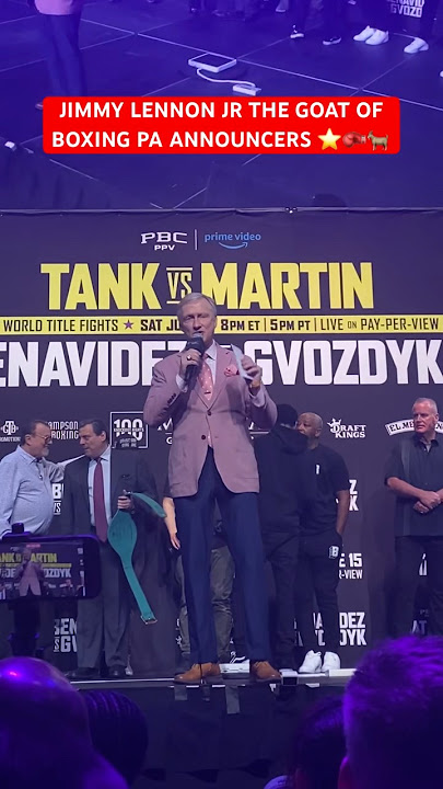 JIMMY LENNON JR THE GOAT OF BOXING PA ANNOUNCERS ⭐️🥊🐐