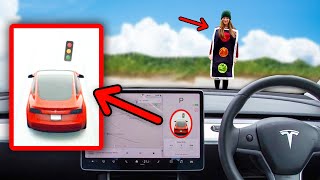 Tricking Tesla Autopilot into thinking my Girlfriend was a traffic light