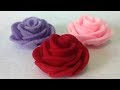 How to make easy a felt rose | Cara Mudah Membuat Bunga Mawar Dari Flanel