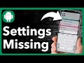 How To Fix Settings Icon Missing On Android
