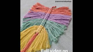 macrame leaf short tutorial|square knot #trending #macrame #macramemakers #macramewallhanging