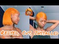 Orange Side Swoop Bob | 90s inspired | OliviaxHalima